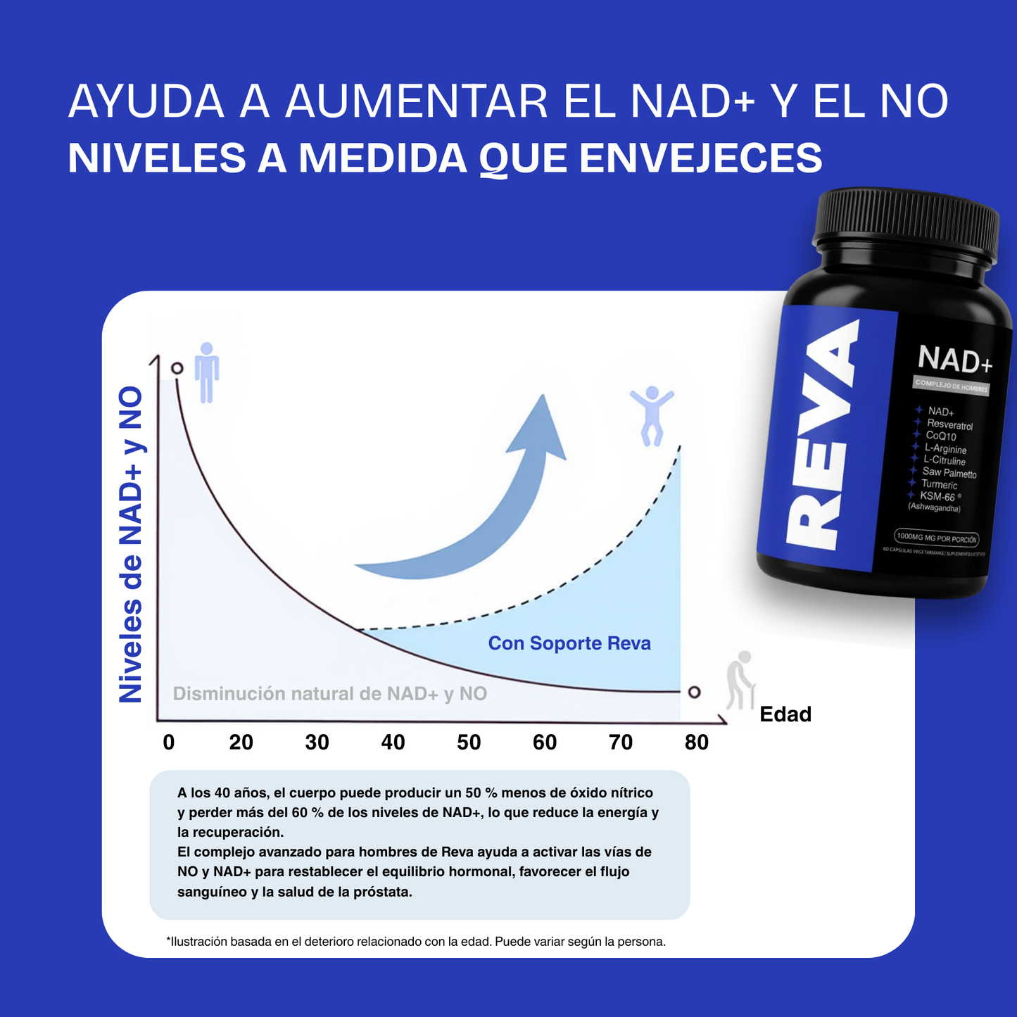 REVA™ NAD+ Liposomal para Hombres